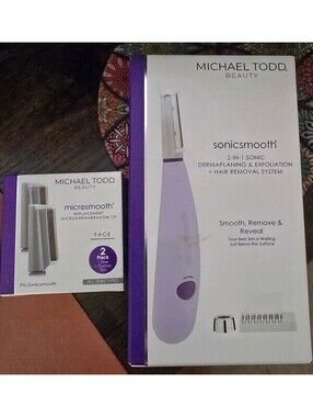 Michael Todd Sonicsmooth Dermaplaning System Exfoliating Peach Fuzz Removal New